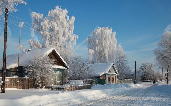 зима в деревне, оригинал